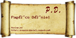 Pagács Dániel névjegykártya